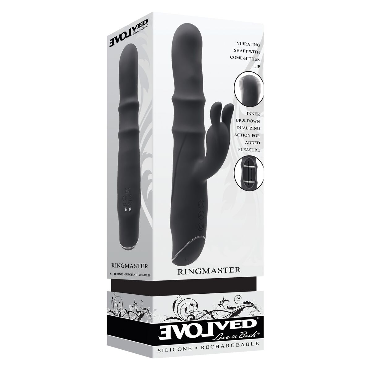 G-Punkt Vibrator Evolved Ringmaster Svart